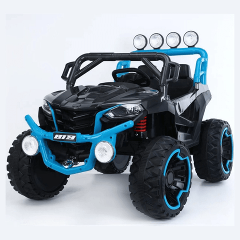 4x4 12v 4-Wheel Drive Ride-on Off-Road Jeep Car | Back wheel suspension | Footer Padel press & Remote Control - 11Cart