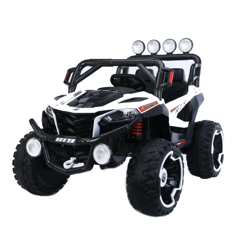 4x4 12v 4 Wheel Drive Ride on Off Road Jeep Car Back wheel suspension Footer Padel press Remote Control