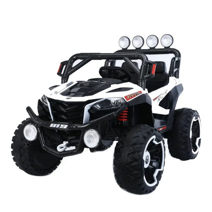 4x4 12v 4-Wheel Drive Ride-on Off-Road Jeep Car | Back wheel suspension | Footer Padel press & Remote Control - 11Cart