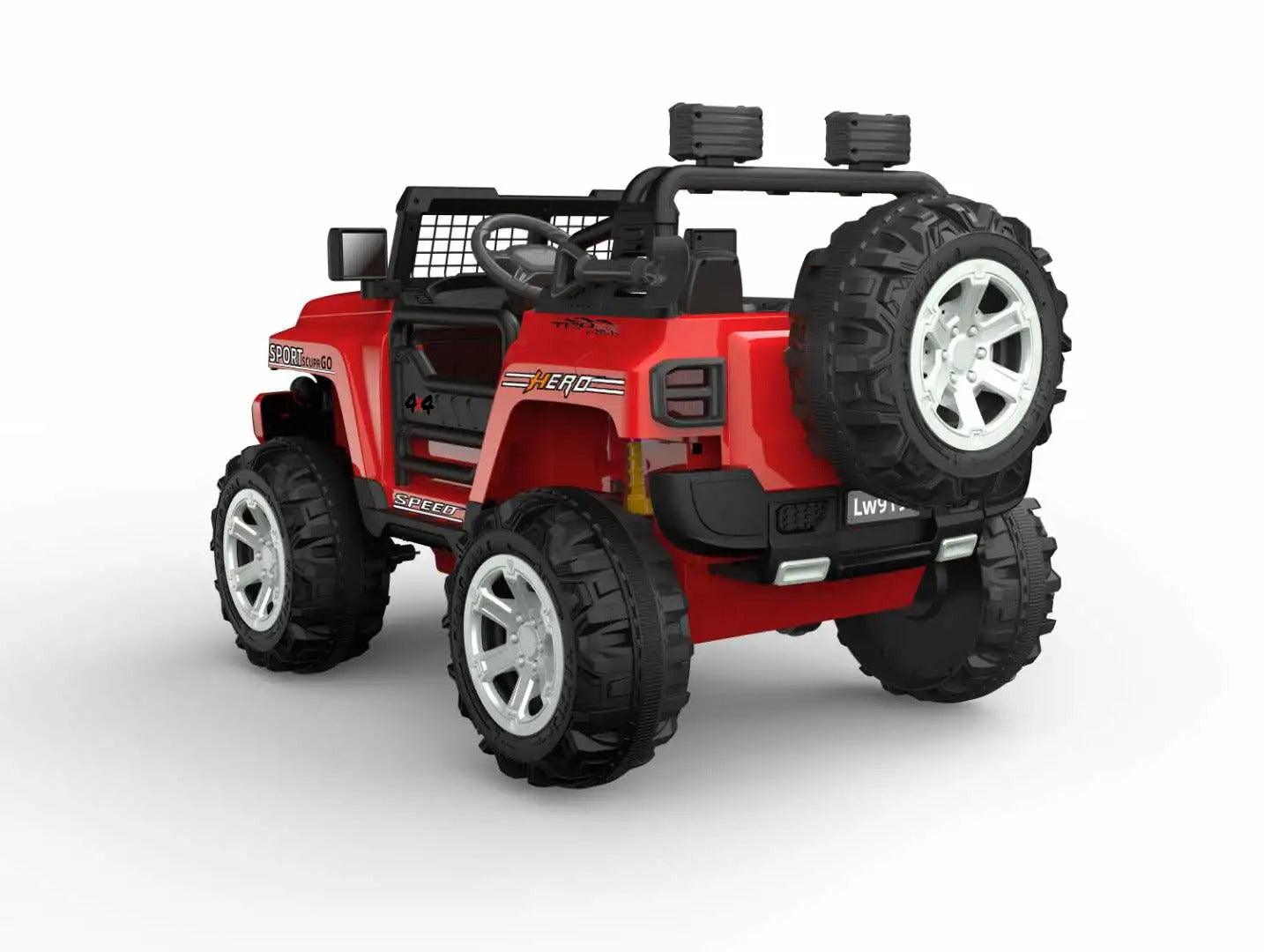 Electric Jeep FW9199 Ride on Car  Four Wheel Damping | Portable handlebar Jumbo Size - 11Cart