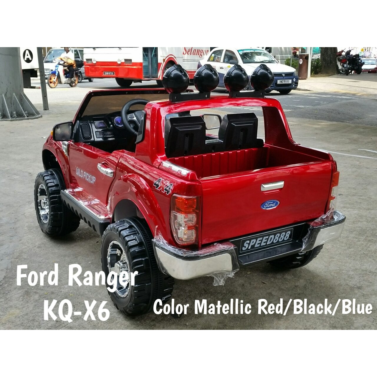4x4 12V  Pick-Up Ford Ranger Wildtrak Electric Car for Kids - 11Cart