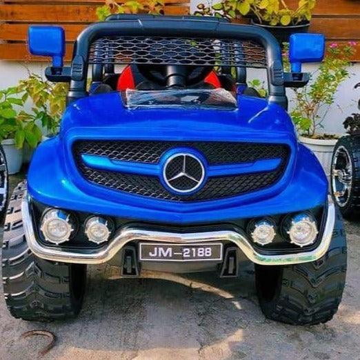 12V Battery Operated Blue Jeep Wrangler Shake 2 motor for Kids | Toy Ride on Car - 11Cart