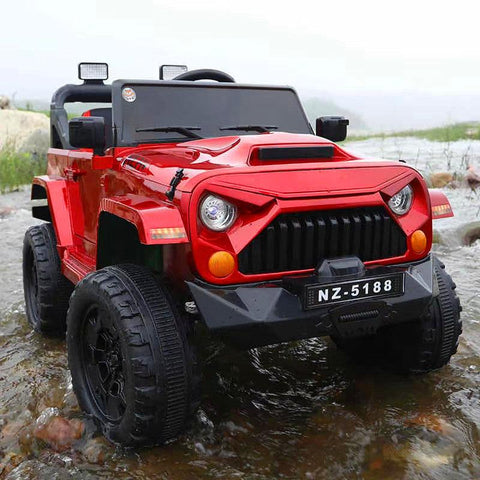12V Battery Operated Electric Car Jeep Wrangler Shake motor for Kids with Remote Control and Swing NZ-5188 - 11Cart
