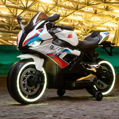 Kids Ride on Bike S1000RR Hand Accelerator Foot Brake Big Size