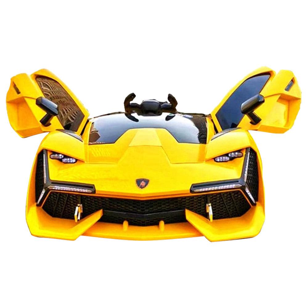 12v Luxurious Yellow Lamborghini Racing Electric Car for Kids - 11Cart