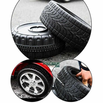 Ride on Rechargeable BMW S9088 Electric Car with Rubber Tyre for Childrens - White - 11Cart