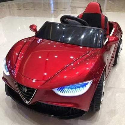 Alpha Electric Red Audi Car for Kids with Real car keys start | Automatic brake and Safety Handles | Remote & Manual Drive - 11Cart