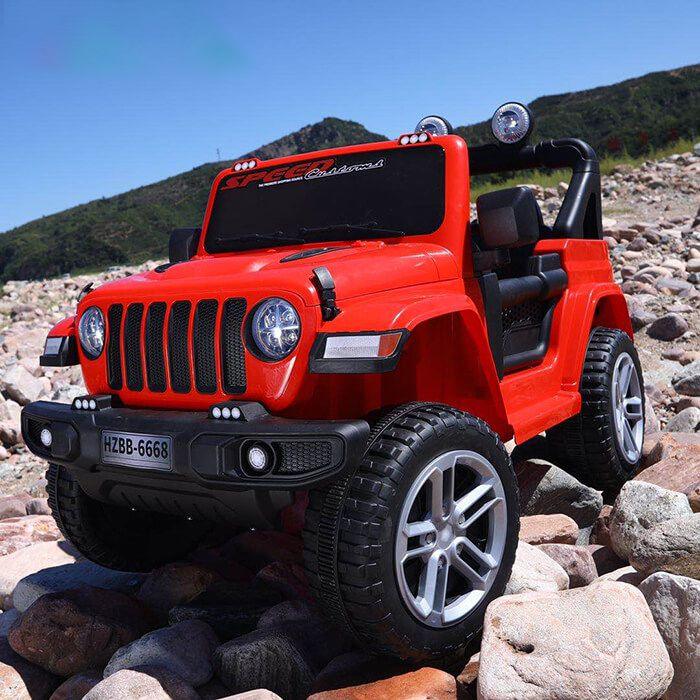 Remote Control Thar Type Ride on Jeep Children Car Hzbb-6668 - Red - 11Cart