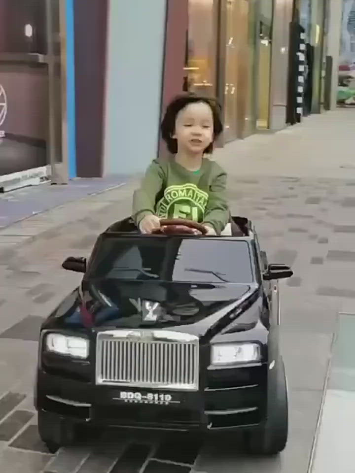 Rolls Royce 12V Kids Car Rechargeable Battery operated ride on car BDQ-8110 Black