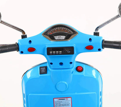 Vespa Rechargeable Battery Operated Scooter Blue