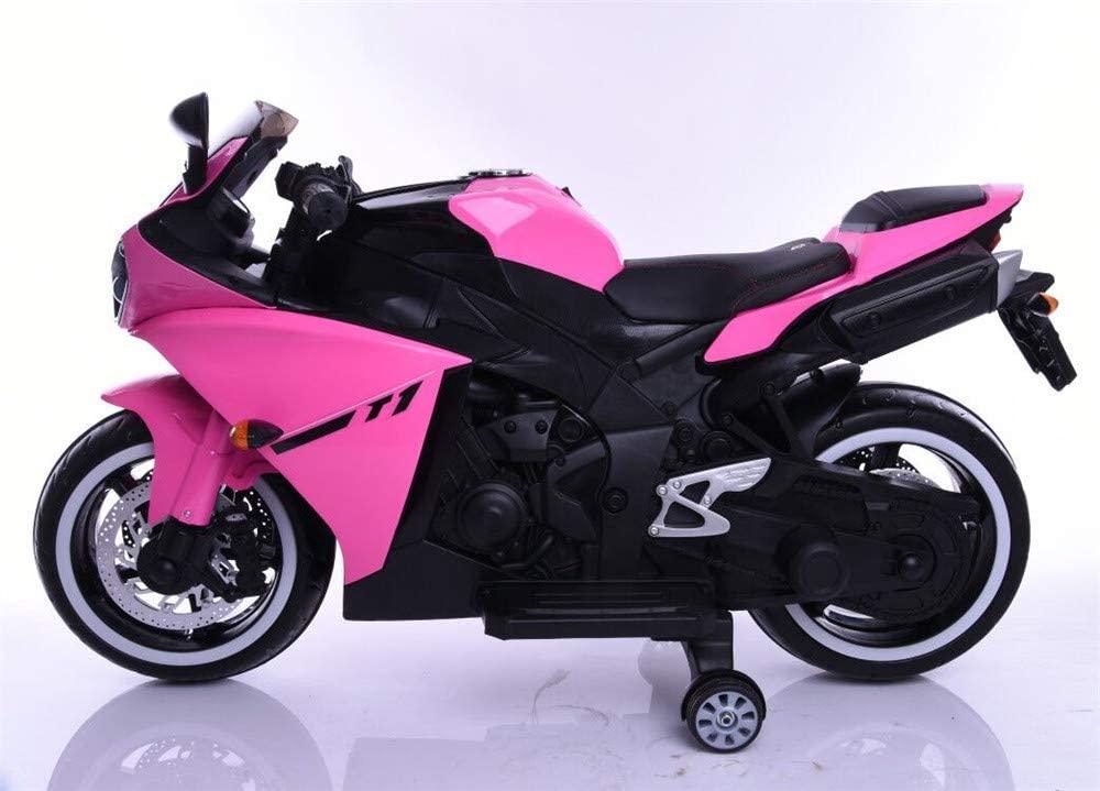 R1 Kids Pink Motorcycle Bike with Supporting Wheels - 11Cart