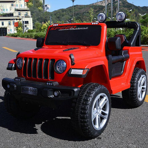 Remote Control Thar Type Ride on Jeep Children Car Hzbb-6668 - Red - 11Cart