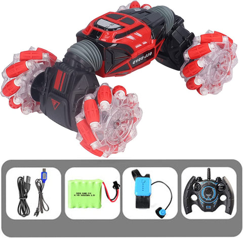 Watch Remote Control Stunt Car Gesture Induction Twisting Off-Road Vehicle Light Music Drift Dancing RC Toy Gift for Kids