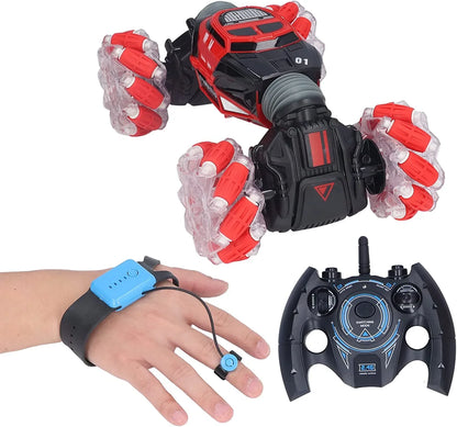 Watch Remote Control Stunt Car Gesture Induction Twisting Off-Road Vehicle Light Music Drift Dancing RC Toy Gift for Kids