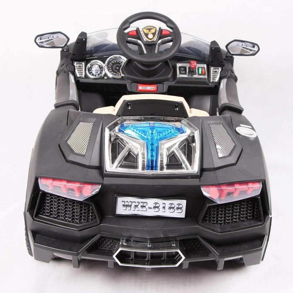 12V Lamborghini WXE 8188 Electric Car for Kids | 2 Engine & Doors Open | Gearbox Steering Wheel - 11Cart