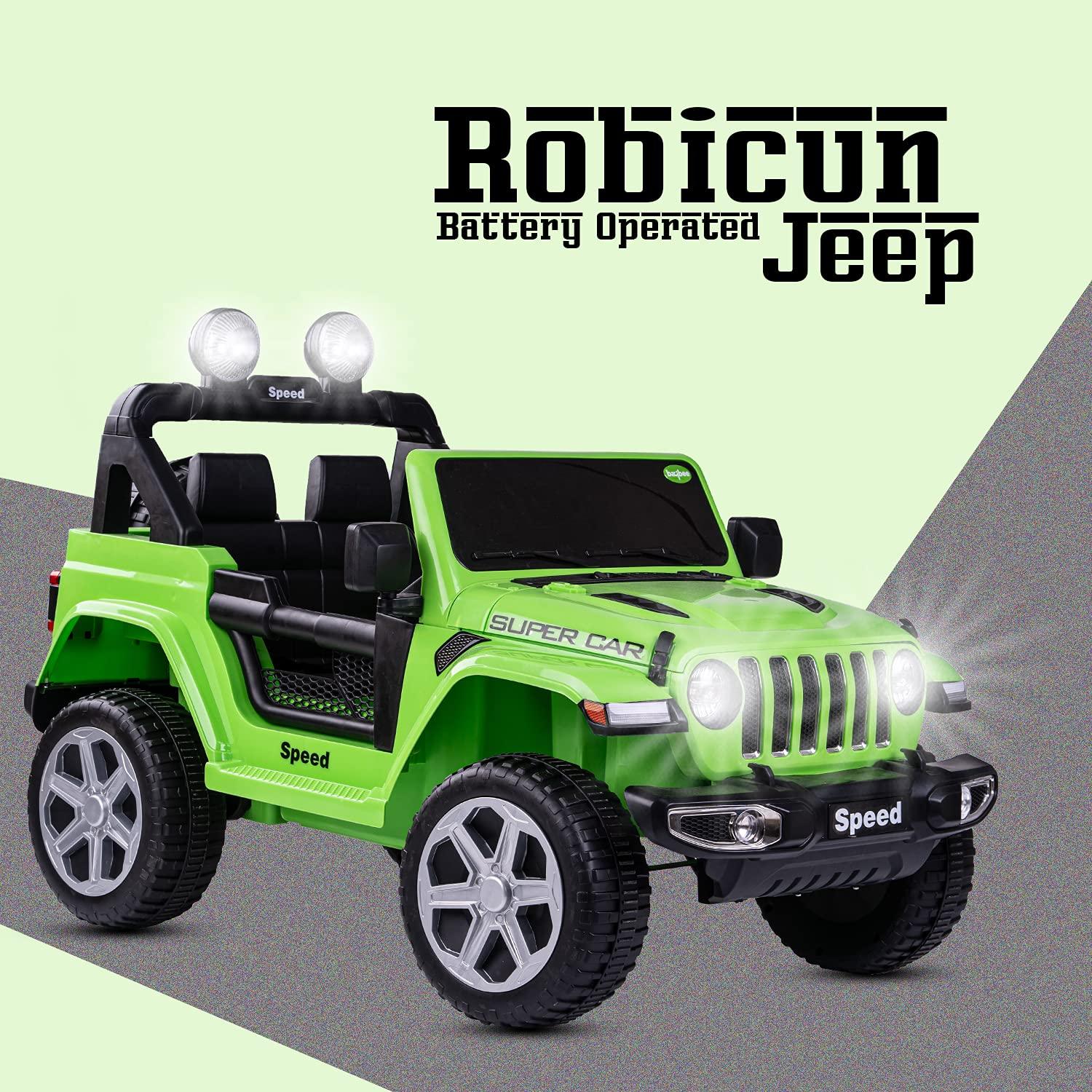 12V Rubicon 4x4 Electric Jeep for Kids | 3-point safety & ABS plastic Frame | Remote & Manual Drive - 11Cart