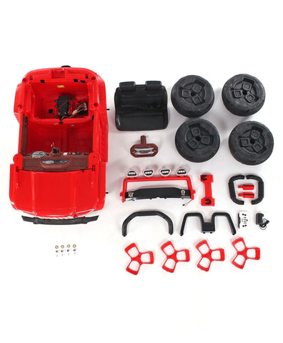 Jumbo-sized 12v 4 Wheel Drive Kids Electric Bugatti Jeep | Single Button start and 2 Point safety harness - 11Cart
