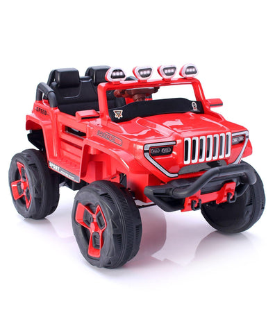 Jumbo-sized 12v 4 Wheel Drive Kids Electric Bugatti Jeep | Single Button start and 2 Point safety harness - 11Cart