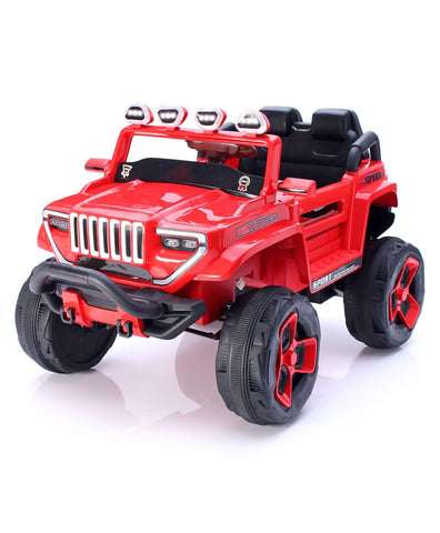 Jumbo-sized 12v 4 Wheel Drive Kids Electric Bugatti Jeep | Single Button start and 2 Point safety harness - 11Cart