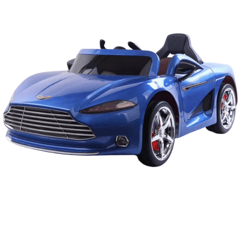 Battery Powered Aston Martin Blue Ride on Car for Kids | Support MP3 & Safety Handle - 11Cart