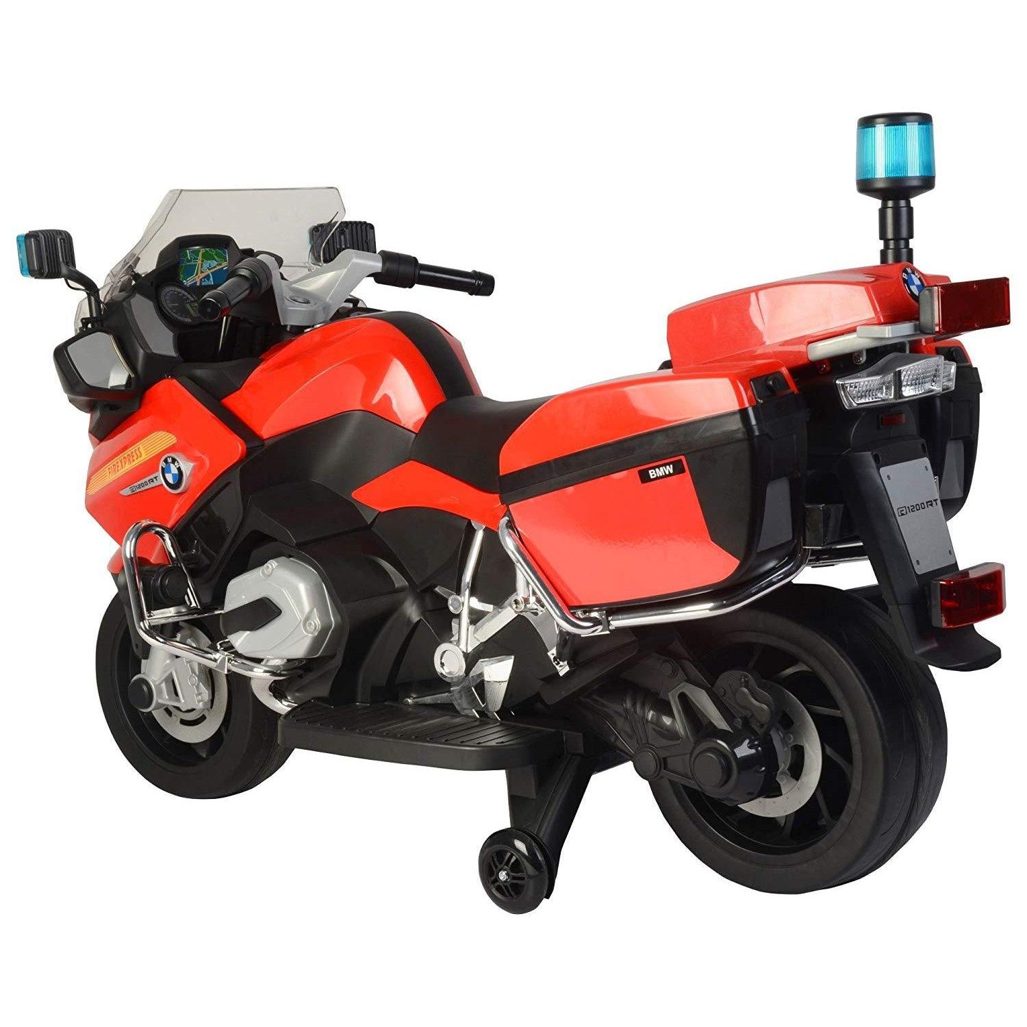 BMW R 1200 RT Police Motorcycle Red & Black Bike for Kids | Easy to Ride - 11Cart