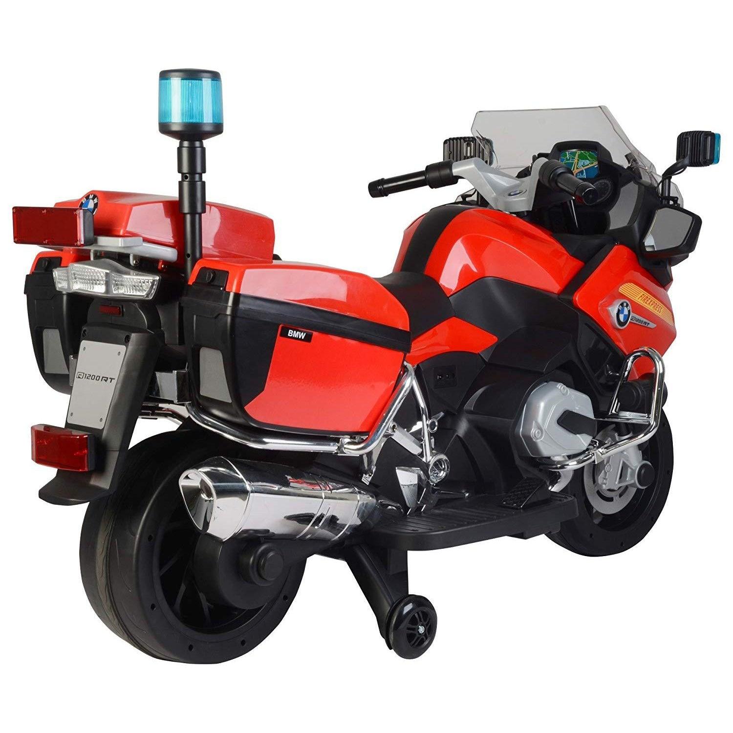 BMW R 1200 RT Police Motorcycle Red & Black Bike for Kids | Easy to Ride - 11Cart