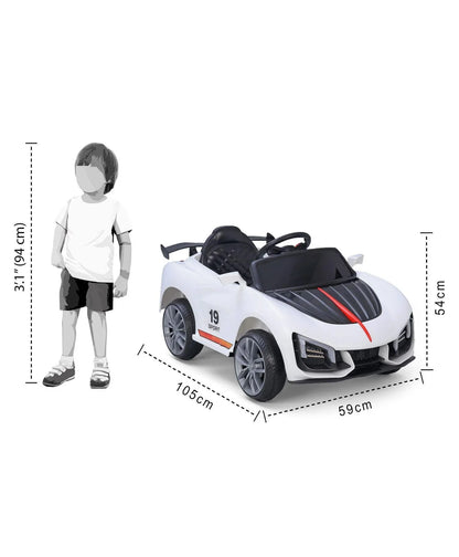 1189 Battery Operated Smooth Ride on Toy Car for Kids with Backrest and Remote - 11Cart