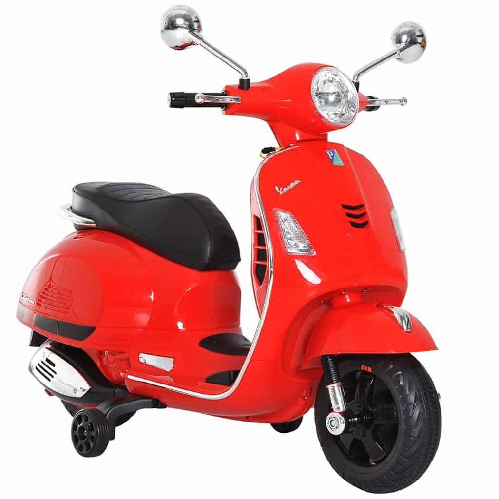 Battery Operated Red Vespa Scooter for Kids - 11Cart
