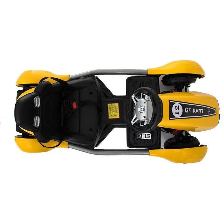 2 rear 12V Engines Kart FC-8818 for Kids with Horn | Ride on Car | Metal structure with white plastic housing. - 11Cart