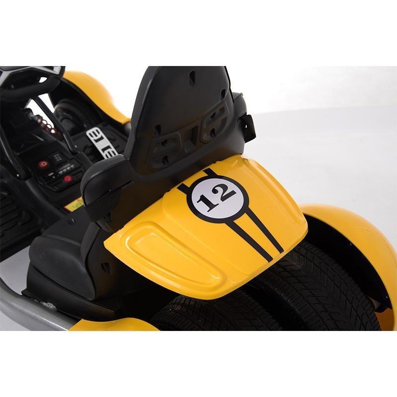 2 rear 12V Engines Kart FC-8818 for Kids with Horn | Ride on Car | Metal structure with white plastic housing. - 11Cart