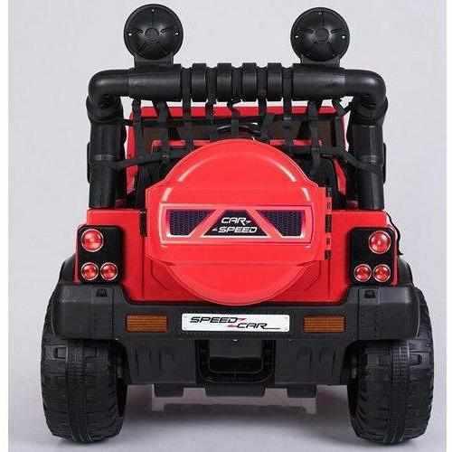Electric Courage Jeep for kids, featuring a rechargeable battery and durable wheels
