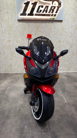 Electric police motorcycle for kids, equipped with a 12V battery and smooth ride
