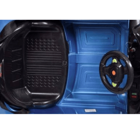 Electric toy car for kids, equipped with a battery and remote control for easy navigation
