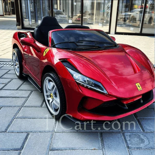 Official 12v Ferrari F8 Super Cars for Kids with Remote | Parental safety | Multifunctional Steering Wheel - 11Cart