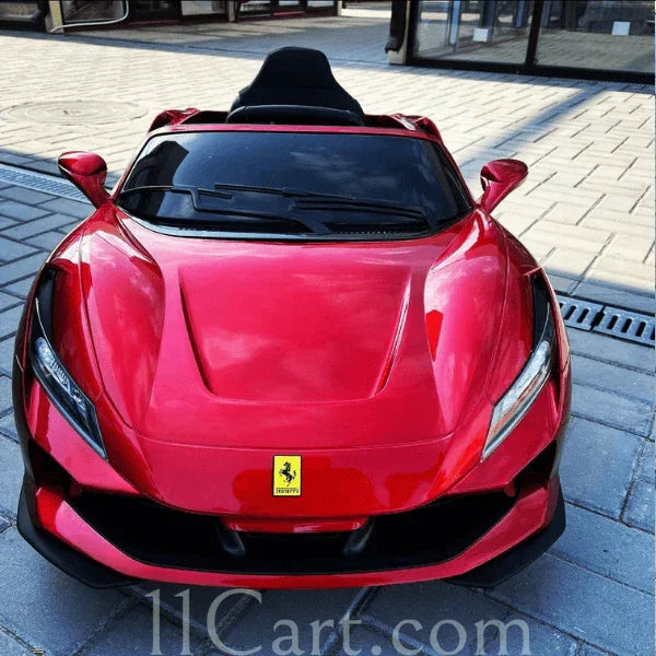 Official 12v Ferrari F8 Super Cars for Kids with Remote | Parental safety | Multifunctional Steering Wheel - 11Cart