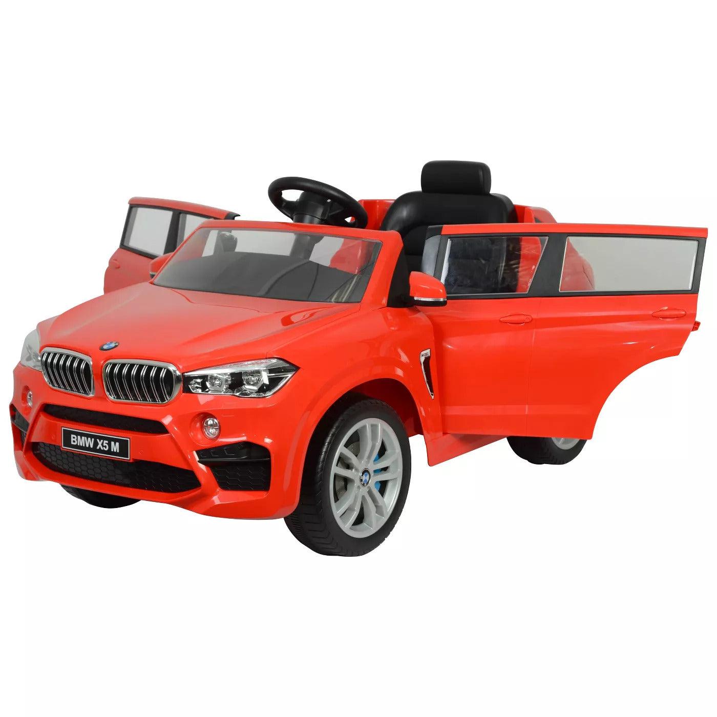 Officially Licensed 12V BMW X5 12 Volt Red Kids Car with LED lights | Remote Control Acess - 11Cart