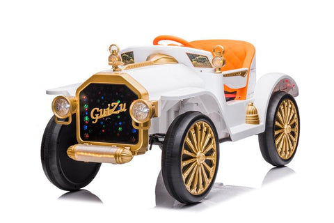 Vintage Kids Car 4*4*Wheel Drive Battery Operated Leather Seat - 11Cart