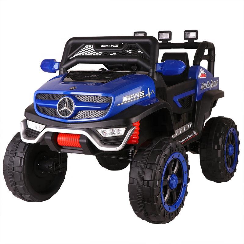 All-terrain Off-road 4X4 Blue Electric Four Wheel Mercedes Truck for Kids - 11Cart