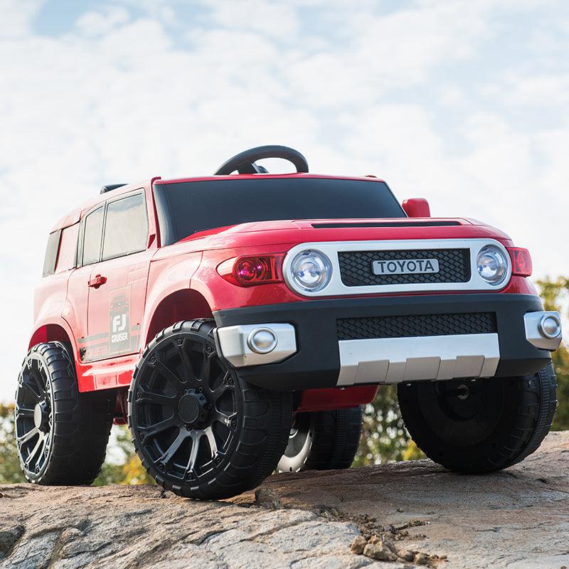 Toyota Ride on 12V Battery Operated Red & Black for Kids with Remote | Four-wheel suspension - 11Cart