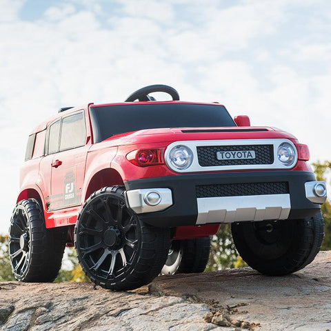 Toyota Ride on 12V Battery Operated Red & Black for Kids with Remote | Four-wheel suspension - 11Cart