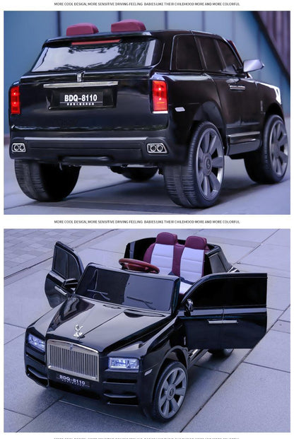Rolls Royce Rechargeable Ride on Car for Kids & Toddlers with Remote Control - BDQ-8110 Black - 11Cart