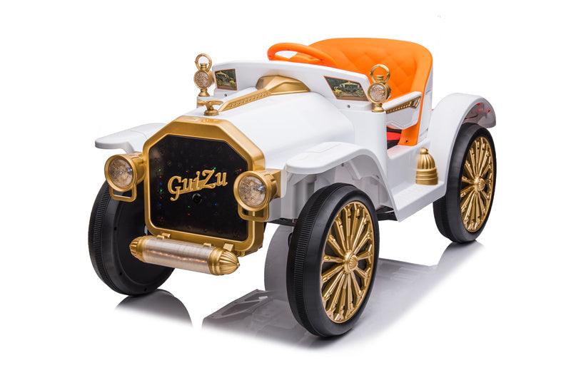 Vintage Kids Car 4*4*Wheel Drive Battery Operated Leather Seat - 11Cart
