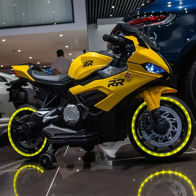 Kids Ride on Bike S1000RR Hand Accelerator Foot Brake Big Size