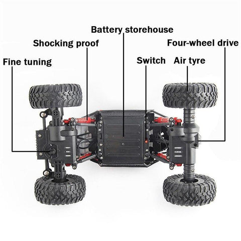 YL-06 2.4G 1/18 4WD Waterproof Off Road Rock Crawler RC Car Truck for Kids - 11Cart