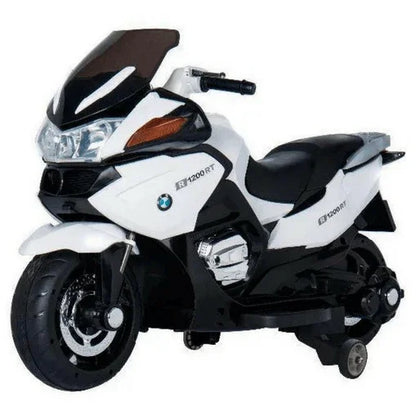 BMW R1200RT White 12V - HZB-118 Motorcycle for Kids - 11Cart