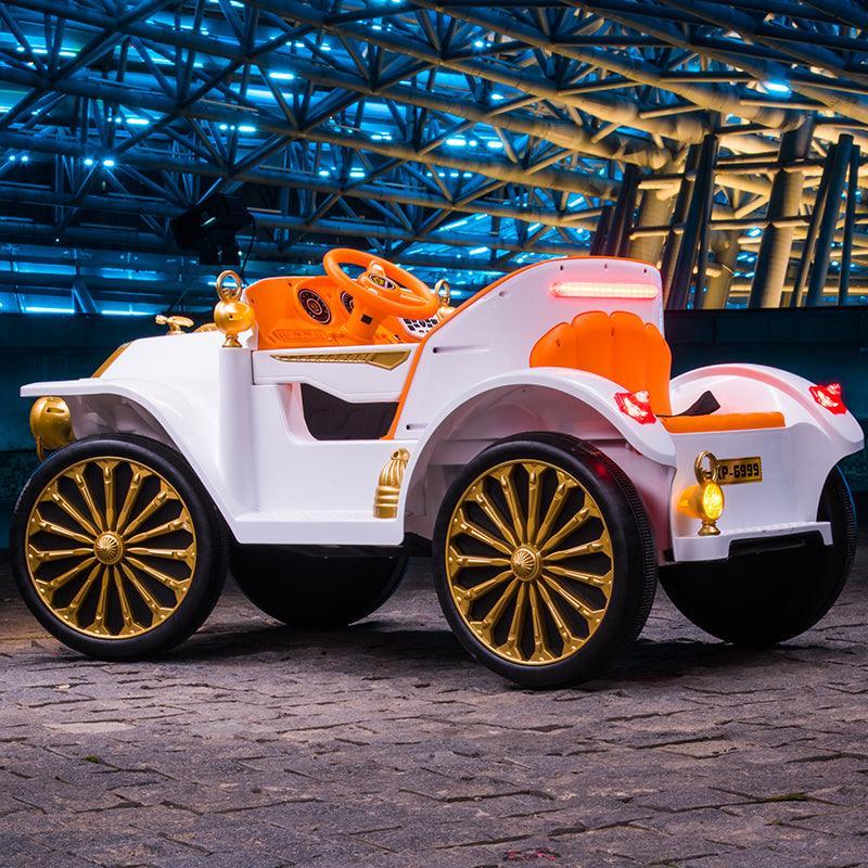 Vintage Kids Car 4*4*Wheel Drive Battery Operated Leather Seat - 11Cart