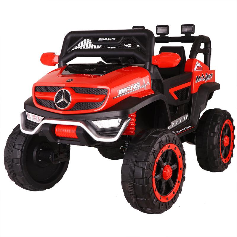 All-terrain Off-road 4X4 Red Electric Mercedes Truck for Kids with Portable Charging - 11Cart
