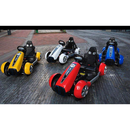 2 rear 12V Engines Kart FC-8818 for Kids with Horn | Ride on Car | Metal structure with white plastic housing. - 11Cart