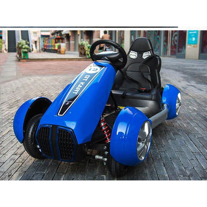 2 rear 12V Engines Kart FC-8818 for Kids with Horn | Ride on Car | Metal structure with white plastic housing. - 11Cart