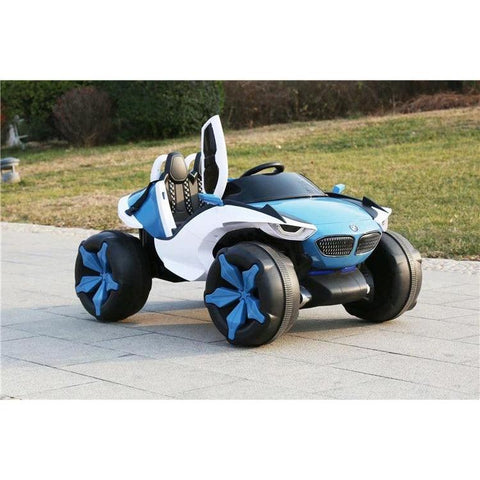 4x4 Big Wheels Electric Jeep in Blue and Red | Ride on Jeep - 11Cart